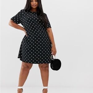 ASOS Polka Dot Black Dress